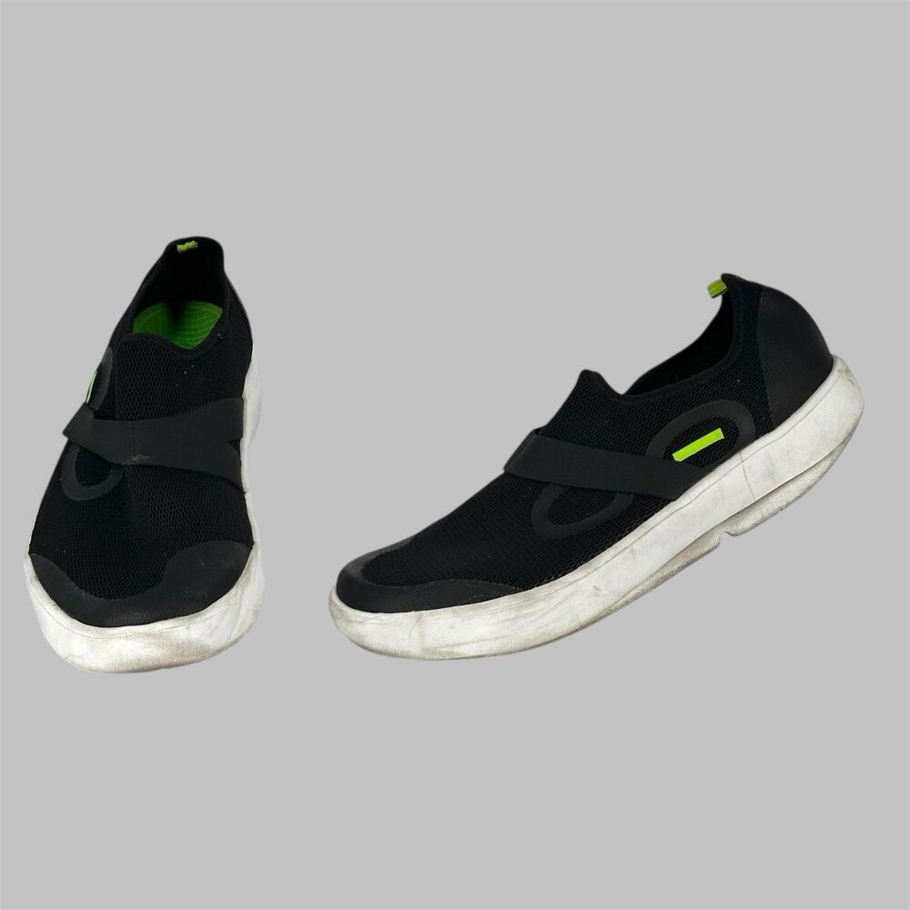 OOFOS Eezee Mesh Low Men’s Trainer Black Slip‑On Comfort Recovery Size 10.5